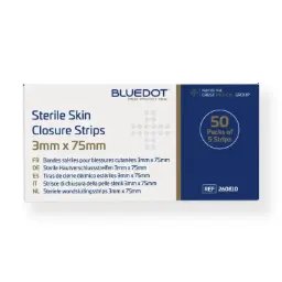 BLUE DOT Sterile Skin Closure Strips - 3mm x 75mm